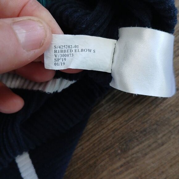 Banana Republic Womens XL Stretch Sweater Ribbed Stripes Short Sleeve Casual - Picture 2 of 7